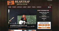 Desktop Screenshot of beartrapsummerfestival.com